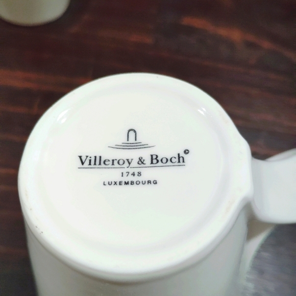 Villeroy & Boch Mugs New Wave 1748 Design Luxembourg Swirl Handle Fine China - Picture 13 of 13